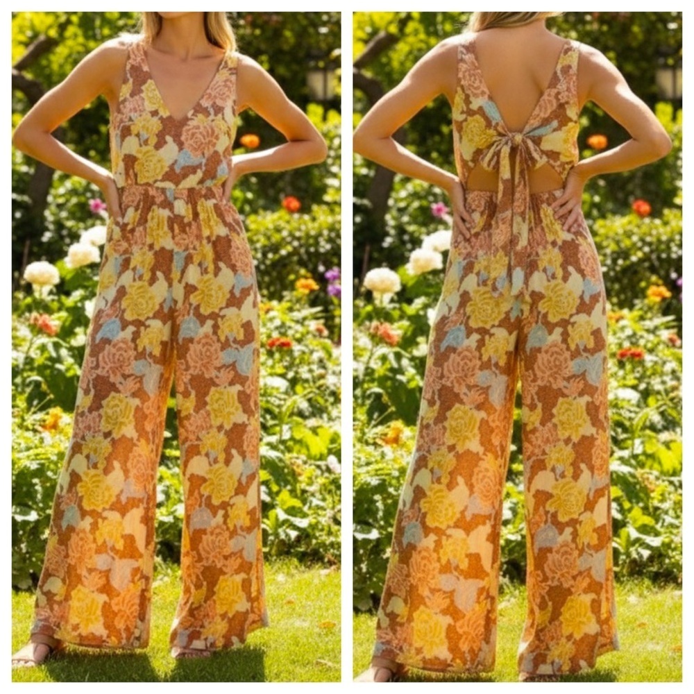 Amuse Society Bliss Tank Floral Jumpsuit